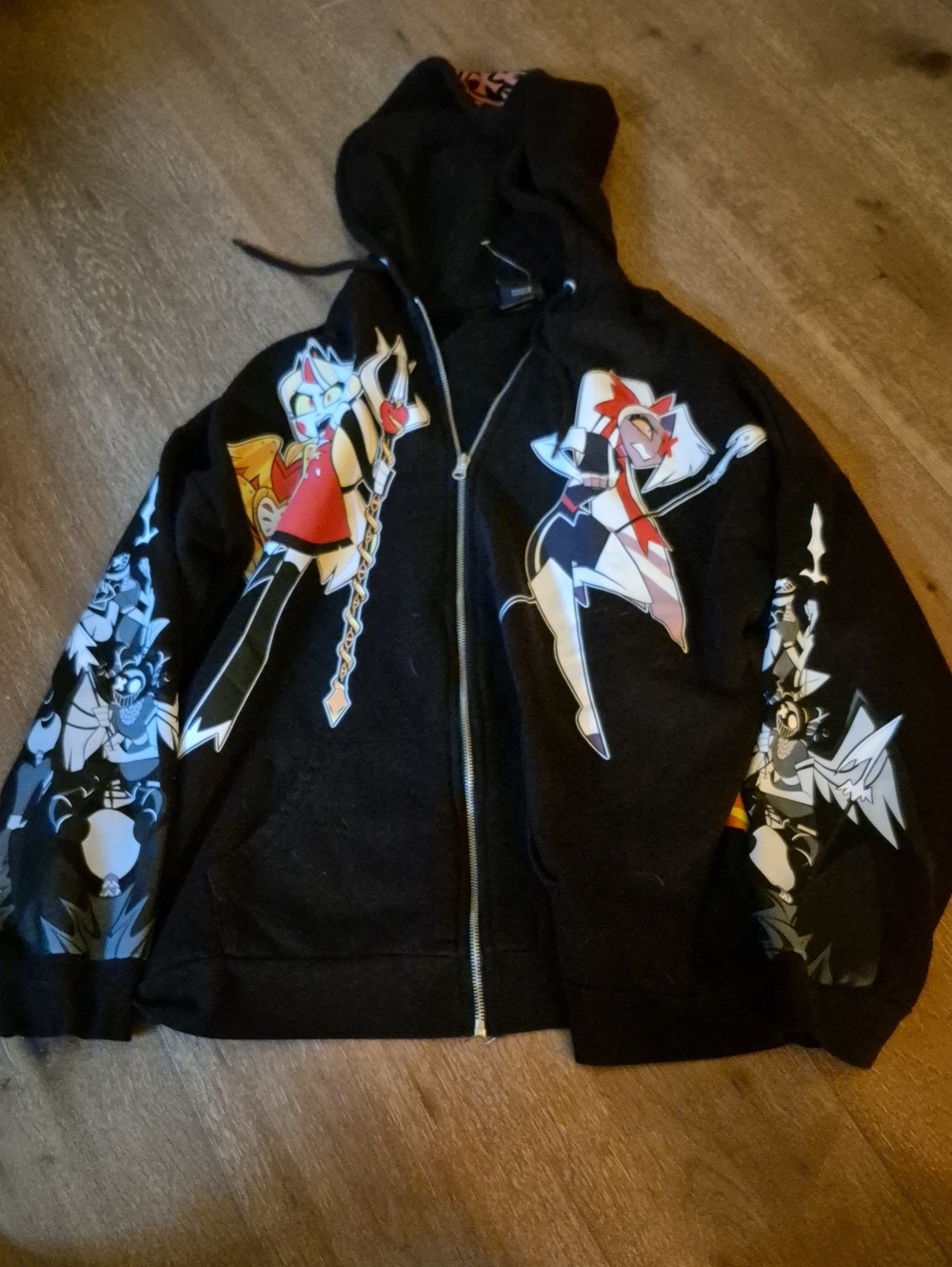 Hot Topic Black Zip-Up Hoodie From Hazbin Hotel